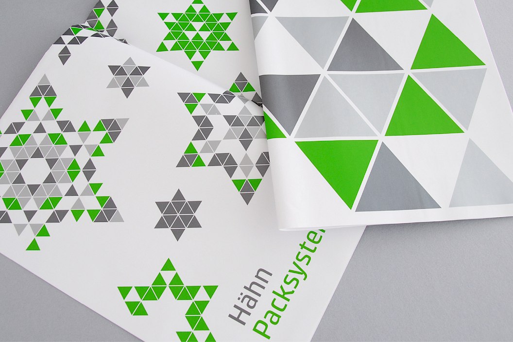 Hähn Packsysteme | Mailing mit Geschenkpapier | Sehsam | Leipzig | Designagentur | Markenagentur | Kreativagentur | Grafikdesign | Corporate Design | Corporate Identity | Markenstrategie | Markendesign | Markenanwendung | Gestaltung