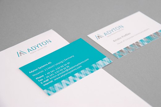 Adyton Systems | Visitenkarten | Startup | Sehsam | Leipzig | Designagentur | Markenagentur | Kreativagentur | Grafikdesign | Corporate Design | Corporate Identity | Markenstrategie | Markendesign | Markenanwendung | Gestaltung