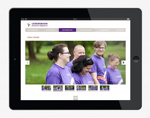 Lebensbaum | Ambulanter Pflegedienst | Website Teambilder | Sehsam | Leipzig | Designagentur | Markenagentur | Kreativagentur | Grafikdesign | Corporate Design | Corporate Identity | Markenstrategie | Markendesign | Markenanwendung | Gestaltung