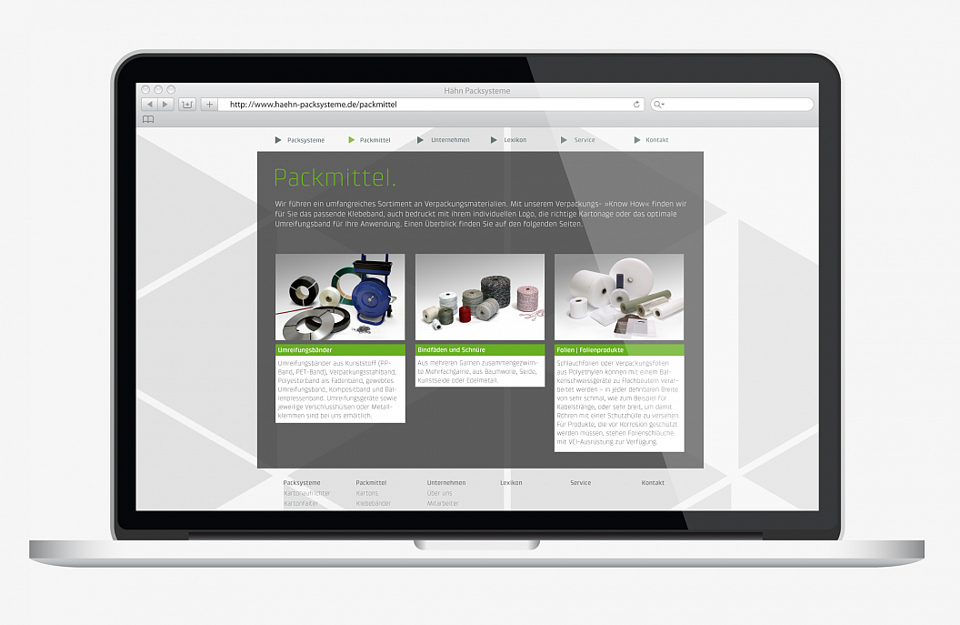 Hähn Packsysteme | Website | Sehsam | Leipzig | Designagentur | Markenagentur | Kreativagentur | Grafikdesign | Corporate Design | Corporate Identity | Markenstrategie | Markendesign | Markenanwendung | Gestaltung
