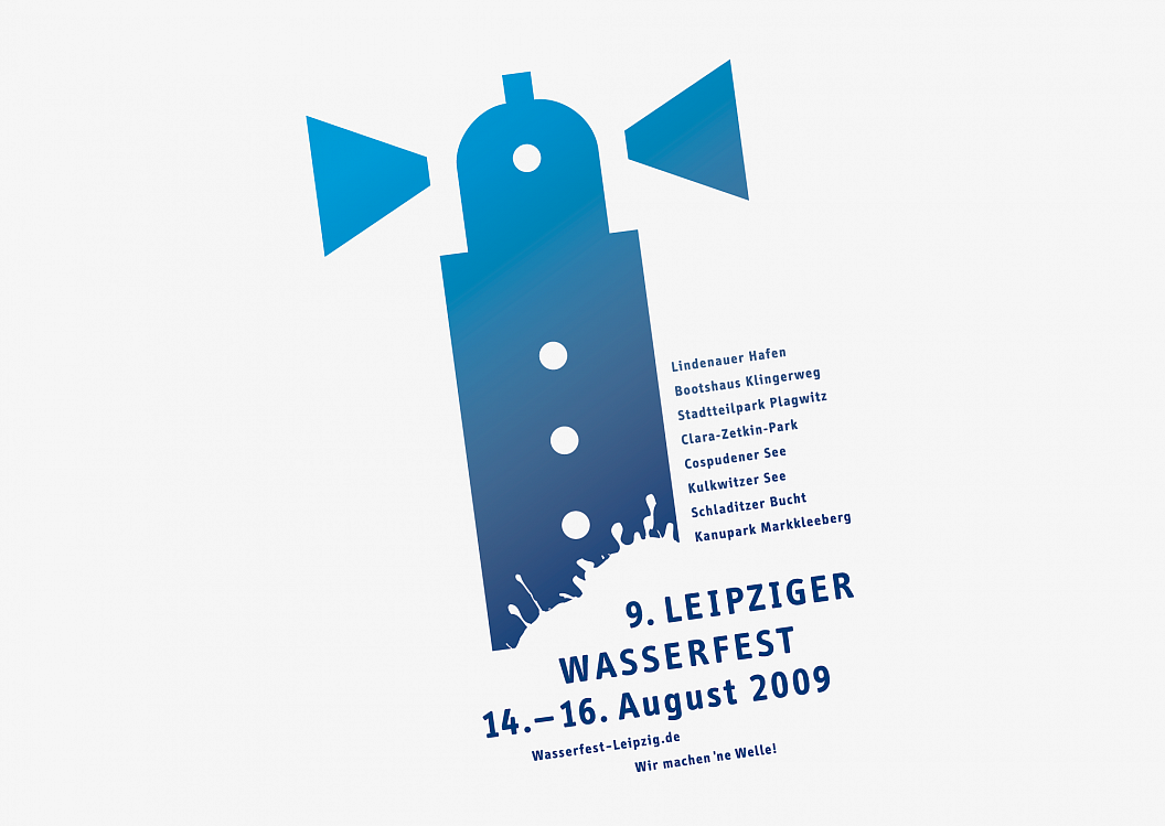 9. Leipziger Wasserfest | Kampagne Hauptmotiv | Kampagne | Piktogramm | Plakat | Sehsam | Leipzig | Designagentur | Markenagentur | Kreativagentur | Grafikdesign | Corporate Design | Corporate Identity | Markenstrategie | Markendesign | Markenanwendung | Gestaltung