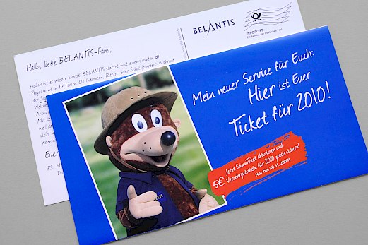 Event Park GmbH & Co. KG | Belantis | Gestaltung Markenträger | Mailing Buddel | Sehsam | Leipzig | Designagentur | Markenagentur | Kreativagentur | Grafikdesign | Corporate Design | Corporate Identity | Markenstrategie | Markendesign | Markenanwendung | Gestaltung