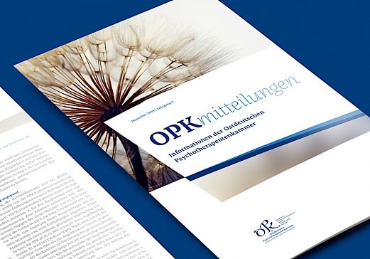 Ostdeutsche Psychotherapeutenkammer | Mitteilungen | Magazin | Sehsam | Leipzig | Designagentur | Markenagentur | Kreativagentur | Grafikdesign | Corporate Design | Corporate Identity | Markenstrategie | Markendesign | Markenanwendung | Gestaltung