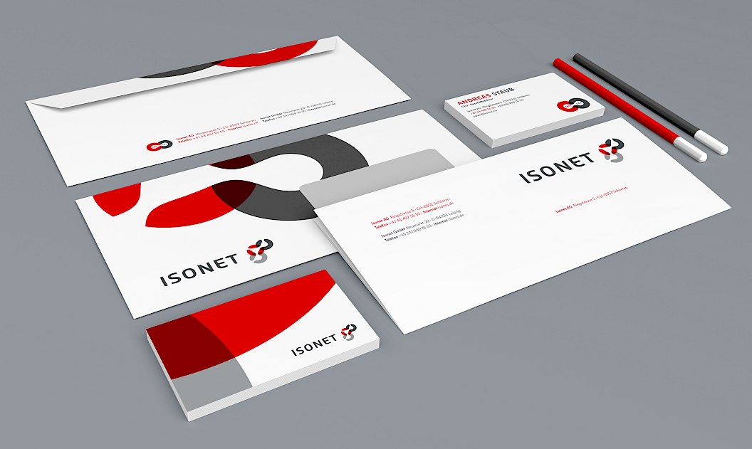 Isonet AG | Logo | Geschäftsausstattung | Briefbogen | Briefpapier | Visitenkarte | Briefumschlag | Sehsam | Leipzig | Designagentur | Markenagentur | Kreativagentur | Grafikdesign | Corporate Design | Corporate Identity | Markenstrategie | Markendesign | Markenanwendung | Gestaltung