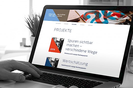 Künstlervor- und -nachlässe Leipzig e.V. | Corporate Website | Menüpunkt Veranstaltungen | Sehsam | Leipzig | Designagentur | Markenagentur | Kreativagentur | Grafikdesign | Corporate Design | Corporate Identity | Markenstrategie | Markendesign | Markenanwendung | Gestaltung