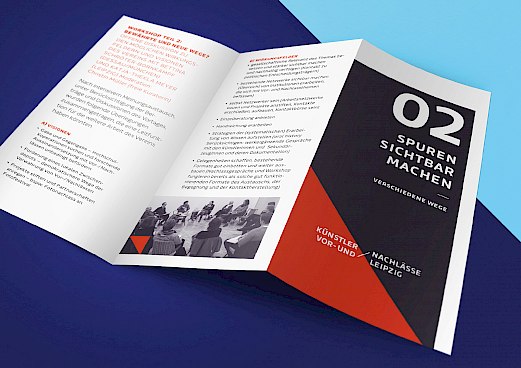 Künstlervor- und -nachlässe Leipzig e.V. | Programmflyer | Sehsam | Leipzig | Designagentur | Markenagentur | Kreativagentur | Grafikdesign | Corporate Design | Corporate Identity | Markenstrategie | Markendesign | Markenanwendung | Gestaltung